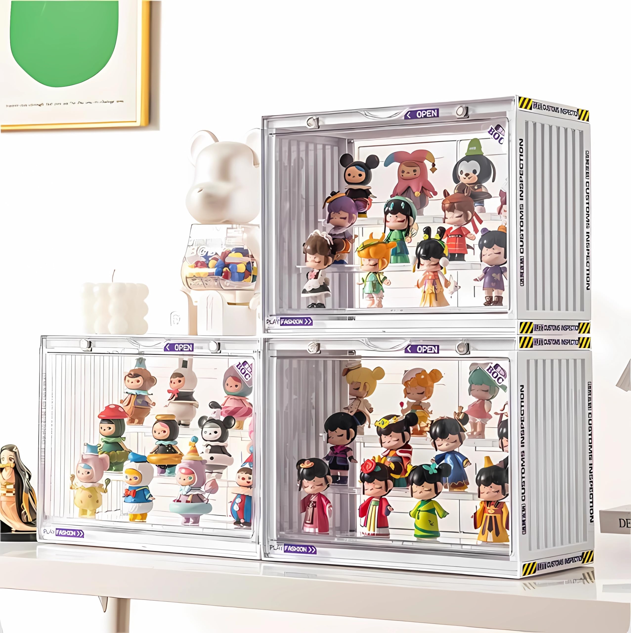 Amazon.co.jp: 棚付きディスプレイボックス:透明アクリル